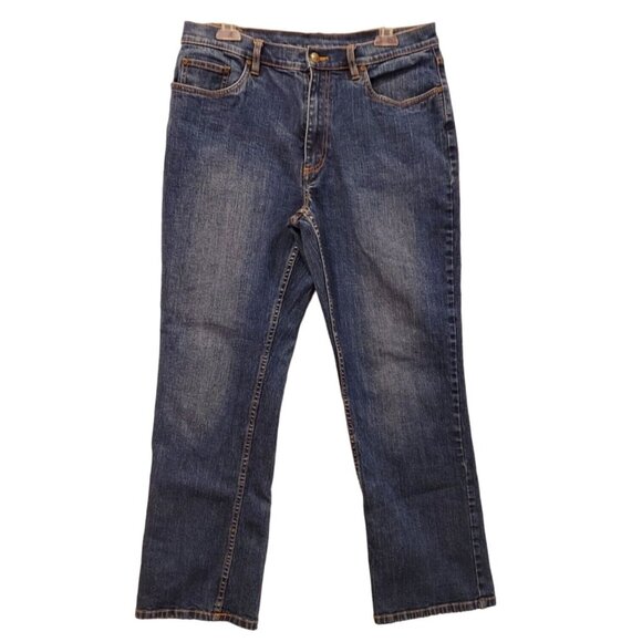 LL Beanwomens 14 Straight Mid rise Medium Mom wash Jeans 33x28 retro classic cas - Picture 1 of 10